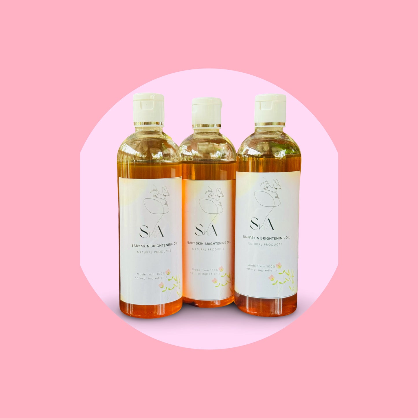 Baby skin brightening oil - 3 (200ml each)- free shipping